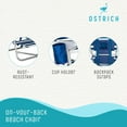 thumbnail image 3 of Ostrich 3N1 Reclining Beach Chair & On-Your-Back Beach Chair, Striped Blue, 3 of 12