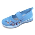 thumbnail image 6 of Orthopedic Shoes for Women Wide Width Breathable Walking Comfortable Slip on Non Slip Lightweight Arch Support Sneakers Light Blue 9.5, 6 of 7