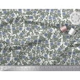 thumbnail image 3 of Soimoi Poly Georgette Fabric Leaves & Floral Block Print Fabric by The Yard 42 Inch Wide, 3 of 3