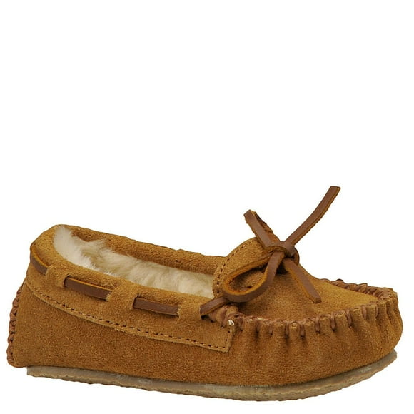 Minnetonka Toddler/Kids Cassie Moccasin Slipper (Cinnamon)- 4 M US Little Kid
