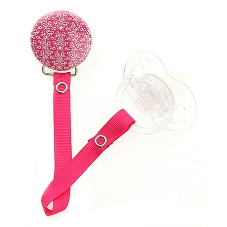 Damask Pacifier Clip