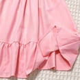 thumbnail image 5 of Splozh Girl's Dresses 2-15 Years Cotton Ruffle Sleeve Tiered Swing A-Line Cute Midi Casual Sundress,Pink,2-3 Years, 5 of 6