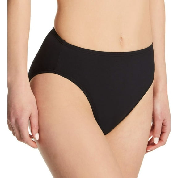 Women's Carmen Marc Valvo C66460 4Twisted Ties High Waist Bikini Swim Bottom (Black L)