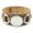 Silver Gray, variant on Men Women Monogram Blank Wrap Bracelet Leather Cuff Engraved Round Snap Bracelet