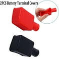 Battery Terminal Covers Positive Red& Negative Black Flag Cable Boot