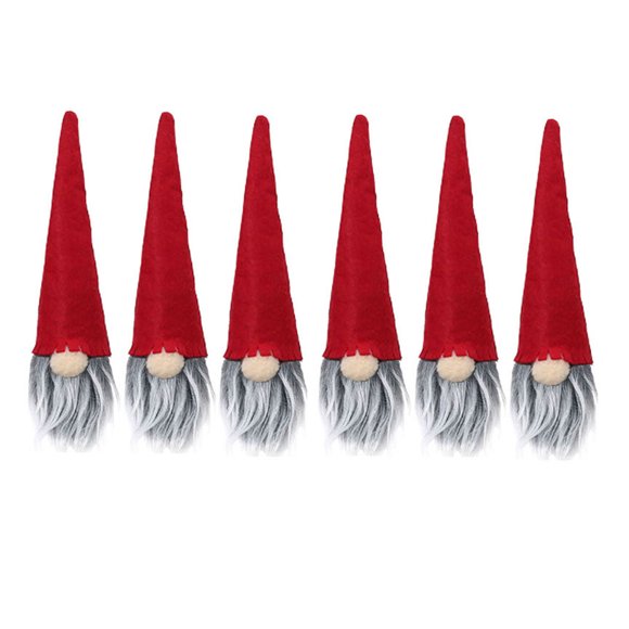 LCXmlly Manchons à Vin de Noël Réutilisables Ruban de Noël Ajouré Magnifiquement Formé Facile à Ranger Ruban pour Décoration Festive 6 Pcs