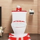 thumbnail image 5 of Christmas Toilet Cover Christmas Polka Faceless Old Man 3 Piece Toilet Cover Christmas Decorations, 5 of 7