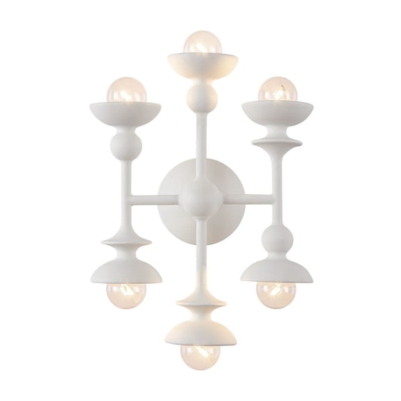 Alora Lighting Wv328611 Cadence 6 Light 14" Tall Wall Sconce - Off White