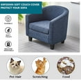 thumbnail image 5 of CHUNTIAN 2 Pieces Club Chair Slipcover Stretch Waterproof Tub Chair Slipcover Armchair Covers Sofa Cover Removable Round Barrel Chair Covers Couch Furniture Protector Cover for Living Room, A43, 5 of 5