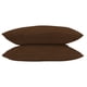 thumbnail image 1 of Almohada Castelog Tacto Seda Cierre Dúo Chocolate Paquete de 2, 1 of 2