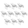thumbnail image 1 of Unique Bargains 100Pack 5 x 7.5mm Fold Over Cord Ends, Cord Tips Leather Rope End Caps, Silver, 1 of 7