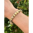 thumbnail image 5 of Yellow Turquoise Crystal Bead Bracelet 8mm, Wholesale Genuine Yellow Turquoise Stretch Gemstone Bracelet, Gift for Men & Women (5), 5 of 9