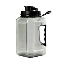 HBBKVI 81oz Water Bottle with Carrying Handle, Leak Proof Clear Water Bottles, Flip Lid Water Bottle Gray