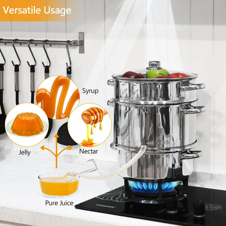 A steam juicer has revolutionized making juice concentrate, jelly