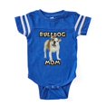thumbnail image 1 of CafePress - Bulldog Mom - Cute Infant Baby Football Bodysuit, 1 of 1