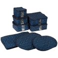 thumbnail image 1 of Homewear Juego De Contenedores De Almacenamiento Hudson Damask China De 8 Piezas, Color Azul Marino, 1 of 1