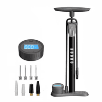 GOBKO Bike Pump Bicycle Floor Pump with Digital Gauge,Bicycle Pumps with Presta and Schrader tire Pump multifunctional Air Pump for Road Bike MTB Sports Balls Pump High Pressure 160Psi & 11Bar