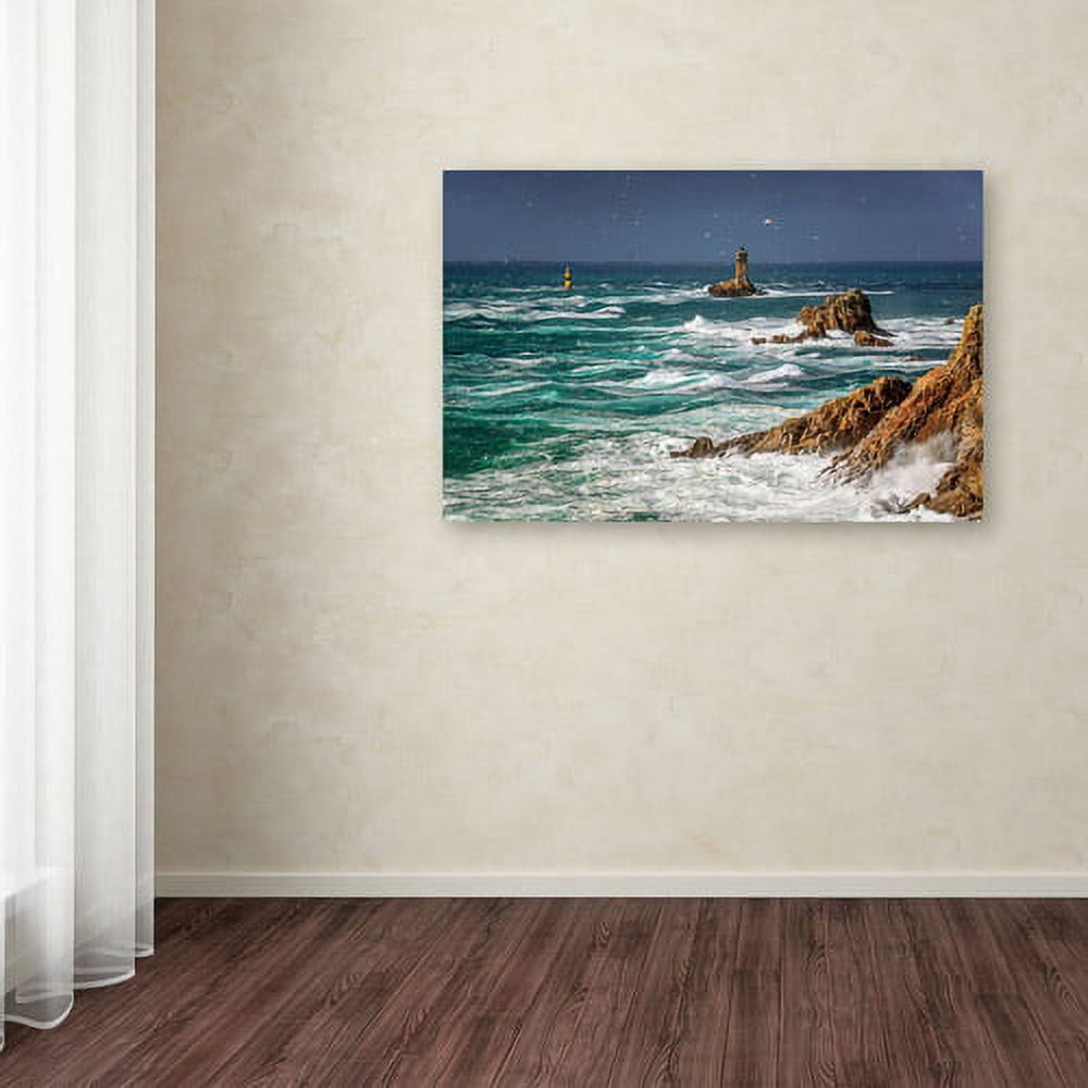 Trademark Fine Art "Storm In Pointe du Raz" Canvas Art by Mathieu Rivrin