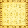 thumbnail image 1 of Ahgly Company Indoor Square Oriental Yellow Traditional Area Rugs, 5' Square, 1 of 4