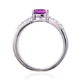 thumbnail image 4 of Purple Sapphire Square Split Band Ring, 4 of 9