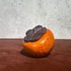 thumbnail image 1 of Ebony carved persimmon car desktop ornament, housewarming gift, birthday present, auspicious wood persimmons symbolizing good fortune and happiness., 1 of 3