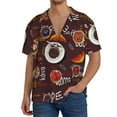 thumbnail image 3 of Disketp Men's Hawaiian A Cup Of Black Coffee On A Saucer Print Shirts Button Down Holiday Beach Shirts-Medium, 3 of 7