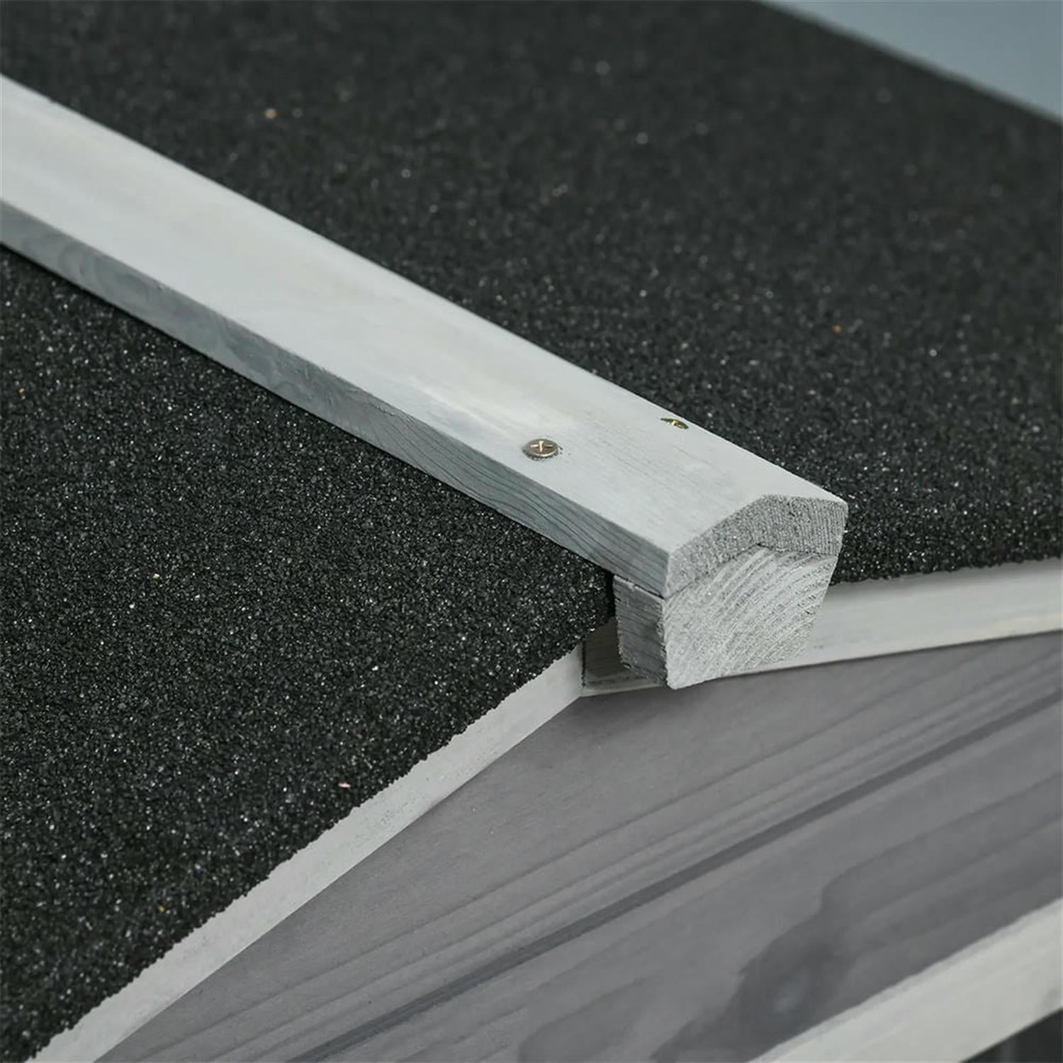 Demi Bonn 62" 2-tier Wooden Rabbit Hutch with Wheels and Slide-out Tray, Outdoor Small Animal Habitat Chicken Coop Bunny Cage for Bunnies, Guinea Pigs, Light Grey