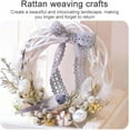 thumbnail image 5 of NOGIS 2Pack Natural Grapevine Wreath 16inch,Christmas Rattan Wreath Farmhouse Craft Wreaths Vine Branch Wreath, DIY Wreath Making Supplies for Xmas Halloween, Autumn Home Decor (White), 5 of 7