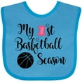 thumbnail image 3 of Inktastic My 1st Basketball Season Girls Baby Bib, 3 of 4