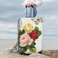 thumbnail image 7 of Pofeuu Vintage Bike Flower Butterfly Print Luggage Suitcase Cover Protector Luggage Washable Covers Aesthetic for 18/24/28/32 inch Luggage（No luggage included）-X-Large, 7 of 7