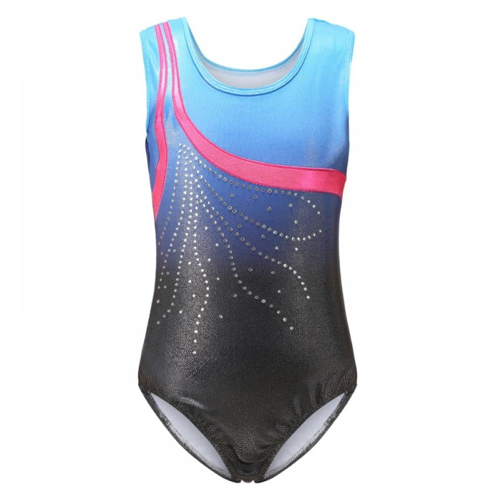 Girls Leotards Gymnastic Dance Onesies Ballet Tank Sleeveless Colorful