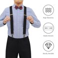 thumbnail image 5 of QCWQMYL Black Heavy Duty Suspenders for Men with Swivel Snap Hooks Elastic Belts Loop Suspenders, 5 of 6