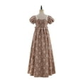 thumbnail image 5 of Women's Regency Inspired Vintage High Waist Victorian Tea Dress Elegant Long Gown, 5 of 7