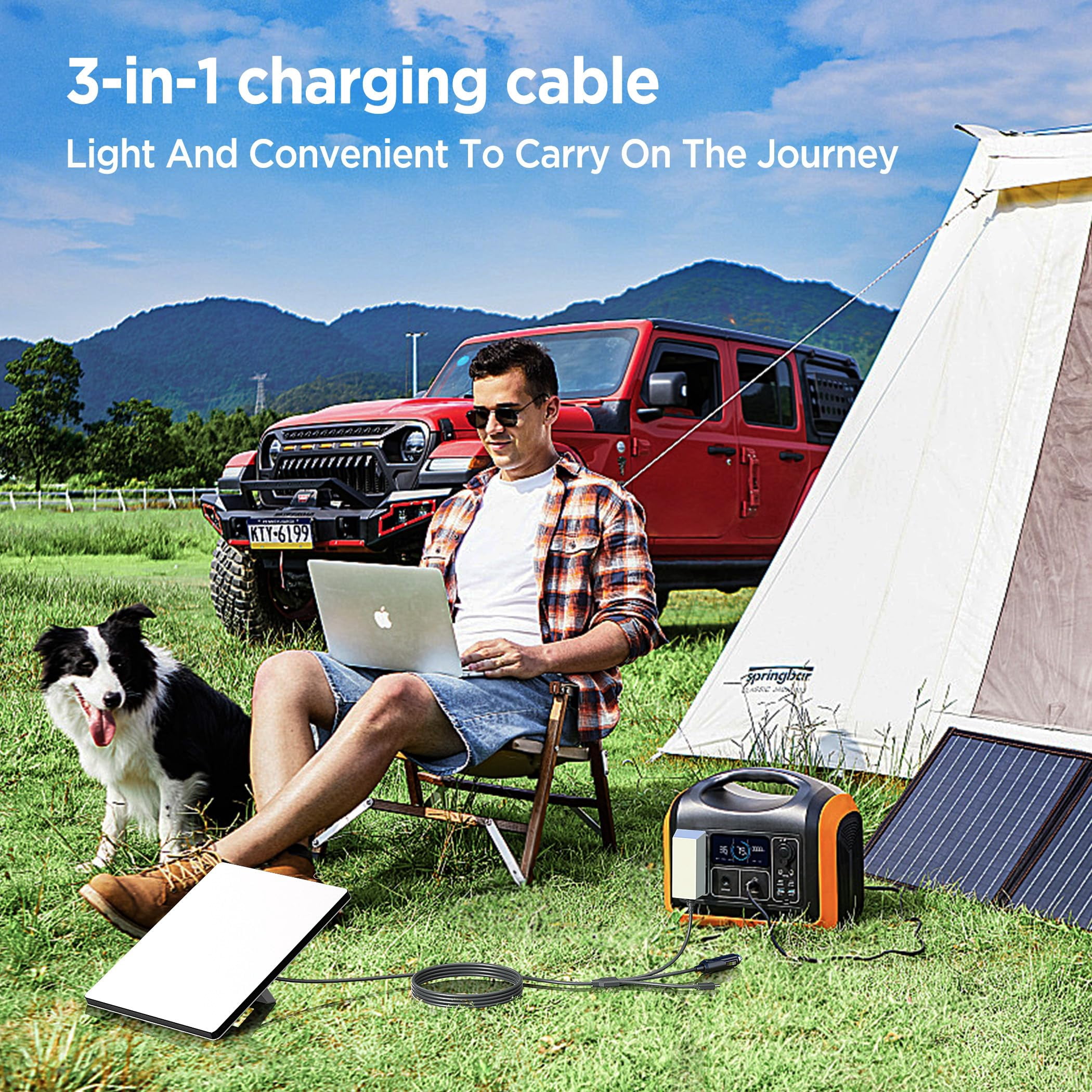 3 in 1 Starlink Mini Cable 11FT/ 3M, High-Speed USB C/Car Charger/DC to DC Replacement Cable for Starlink Mini Power, Waterproof Extension Power Cable Accessories