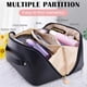 thumbnail image 3 of Cosmetic Bag-Black Women's Multifunction Toiletry Bag Portable Travel Cosmetic Bag Made Of Leather Travel Makeup Bag Makeup Bag With Compartments Wate, 3 of 5