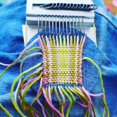 thumbnail image 3 of Weaving Loom Kit Mini Darning Loom 14 Hooks Small Weaving Loom Machine for Clothes Socks Speed Weave Type Weave Tool DIY Weaving Arts and Crafts Kit for Adults Beginners, 3 of 7