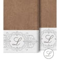 thumbnail image 2 of Authentic Hotel and Spa  100% Turkish Cotton Monica 2PC Embellished Bath Towel Set Latte L, 2 of 3