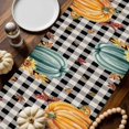 thumbnail image 2 of Green Orange Pumpkin Table Runner, Autumn Thanksgiving Kitchen Dining Table Decoration for Home Party Decor 13x48 Inches, 2 of 9