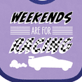 thumbnail image 4 of Inktastic Weekends Are for Racing Race Car Silhouette and Racing Flag Boys or Girls Baby Bib, 4 of 4