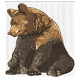 thumbnail image 3 of Ambesonne Bear Shower Curtain, Wildlife Beast Cartoon, 69"Wx75"L, Taupe Brown, 3 of 3