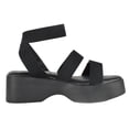 thumbnail image 3 of Forever Shoes Women Sandals Double Straps Light Weight Flatform Platform Elastic LEXI-23 Black 8, 3 of 3