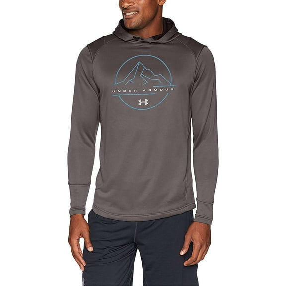 Under Armour Men's Tech Terry Mtn Graphic Hoodie, Charcoal Steel,M - US