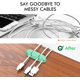thumbnail image 5 of Paquete de 3 soportes de cable para escritorio verde Jormftte LRWJ527-5, 5 of 6
