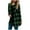 Vert, variante sur Cardigan Long Ouvert pour Femme, Chemise Kimono à Carreaux Buffalo Drapée à Boutons-Pression, Chandail Tricoté Cardigan (P-5TG, Blanc)