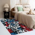 thumbnail image 4 of Modern Tribal Area Rug,5x8 Carpet,Non Slip Washable Fuzzy Super Soft Easy Clean, Colorful Geometric Rugs for Bedroom Living Room Dining Room, Modern Rug Decorations, Low Pile Non Shedding Carpets, 4 of 7