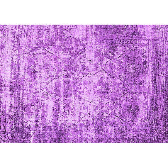 Ahgly Company Indoor Rectangle Oriental Purple Industrial Area Rugs, 2' x 3'