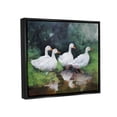 thumbnail image 4 of Stupell Industries White Ducks Landscape Animals & Insects Painting Black Floater Framed Canvas Art Print Wall Art, 21 x 17, 4 of 10