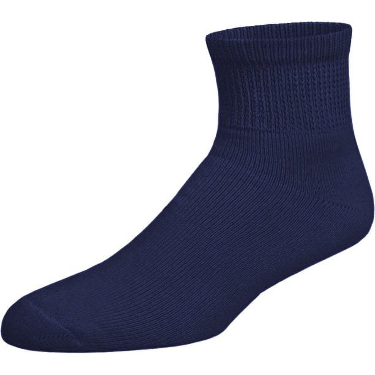 2-12 Pairs Premium Women’s Colorful Soft Breathable Cotton Ankle Socks, Non-Binding & Comfort Diabetic Socks (Fits Shoe Size 6-10) (Navy, 12 Pack)