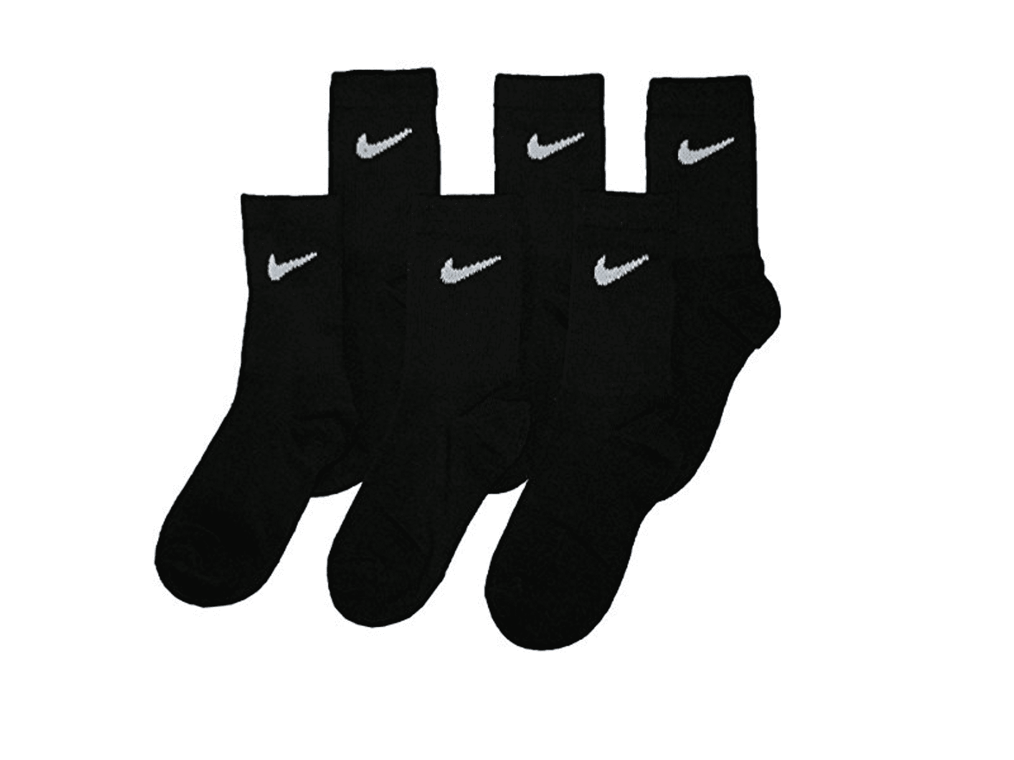 Nike Unisex Kids 6-Pack Crew Socks - black, size SHOE SIZE 7C-10C/4-5(SOCK  SIZE) - Walmart.com
