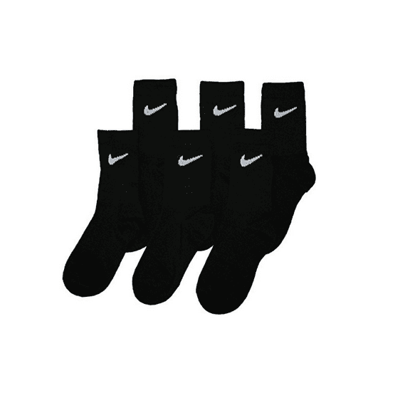 Nike Unisex Kids 6-Pack Crew Socks Black Size 7C-10C RN0373-023